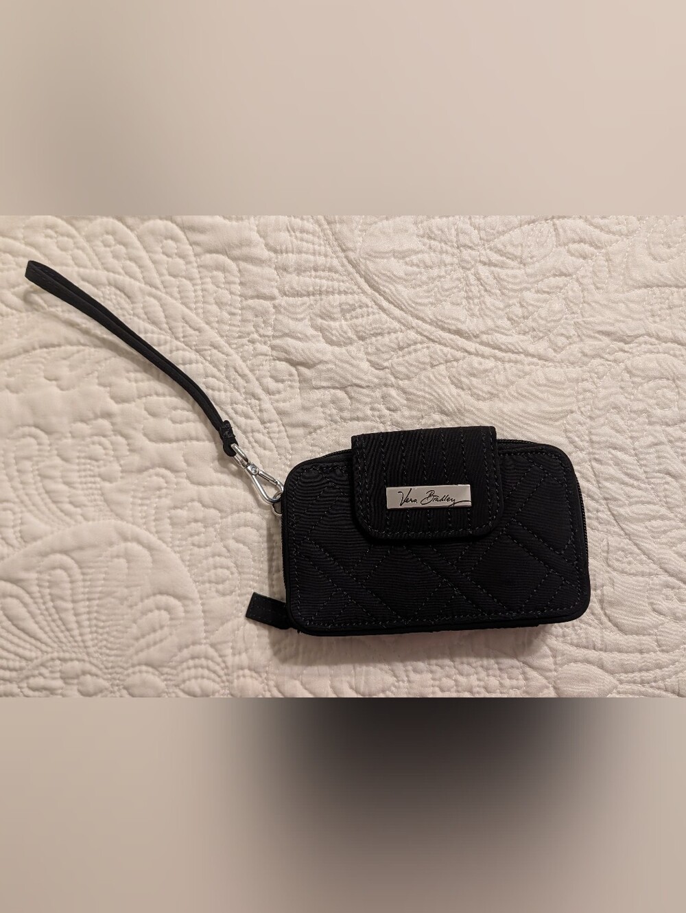 Vera Bradley Black Quilted Wristlet Clutch